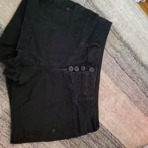 Lovesick black denim shorts
